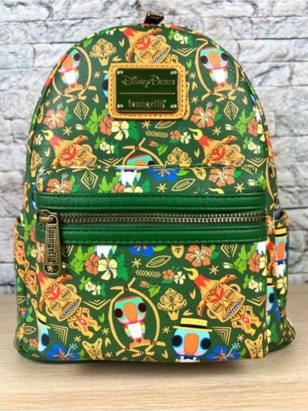 Loungefly Green Tiki Lounge Birds Mini Backpack (BRAND NEW - STILL IN PACKAGING)